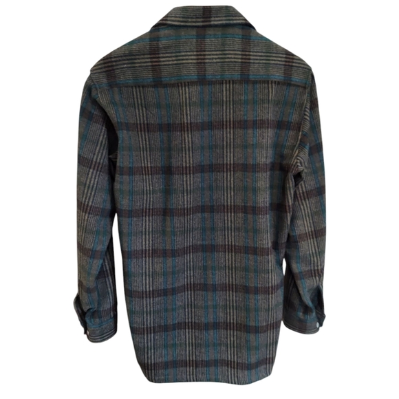 Astra Wool Blend Plaid Button-Down Long Sleeve Shirt - Picture 3 of 5